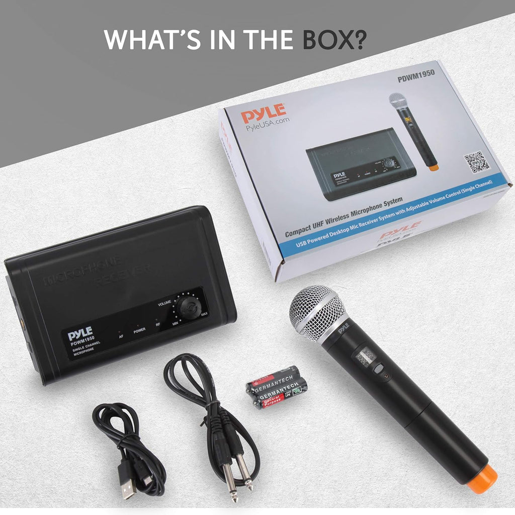 Compact UHF Wireless Microphone System with 1 Handheld Mic T134617
