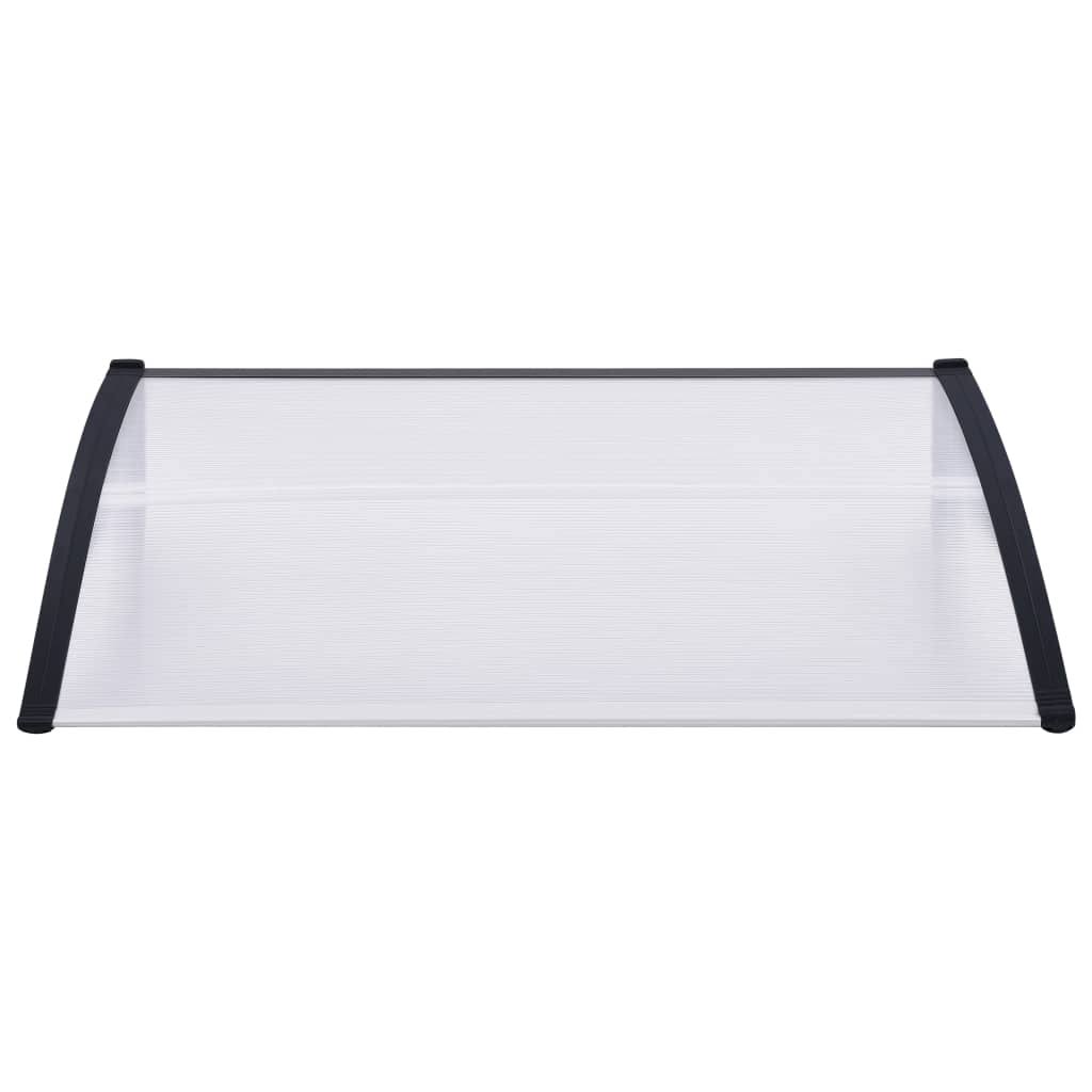 Door Canopy Black and Transparent 118.1x22x31.5x22 PC M772