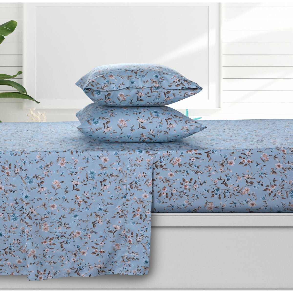 Organic Cotton Sateen Deep Pocket Sheet Set Cal King E173948