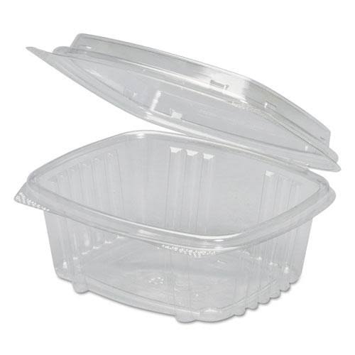 32 oz Clear Plastic Hinged-Lid Deli Containers C687179