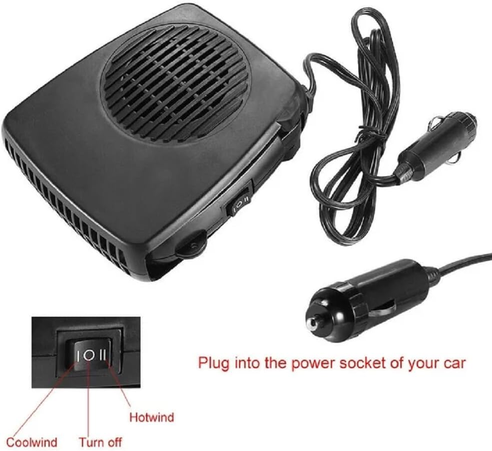 200W Portable Car Heater with Cigarette Lighter Plug E2231