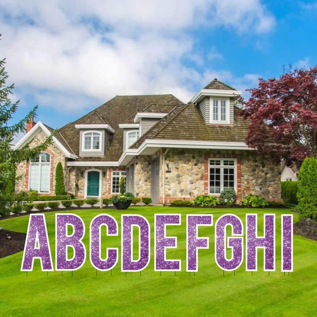 18 inch High Waterproof Plastic Alphabet Yard Decoration, Pack of 2 Q54624