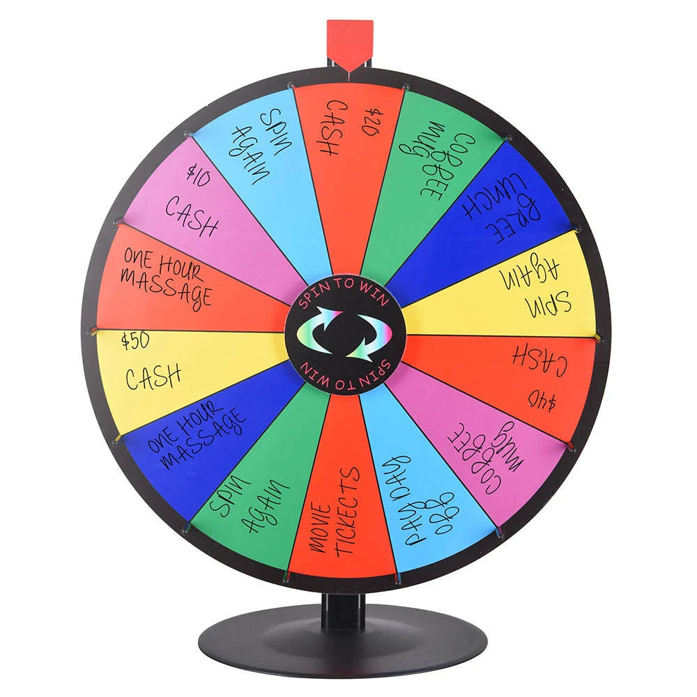 24x22 14 Slot Tabletop Dry Erase Prize Wheel L897814