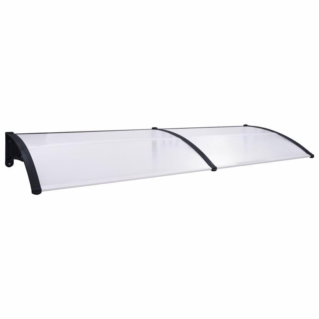 Door Canopy Black and Transparent 118.1x22x31.5x22 PC M772