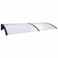 Door Canopy Black and Transparent 118.1x22x31.5x22 PC M772