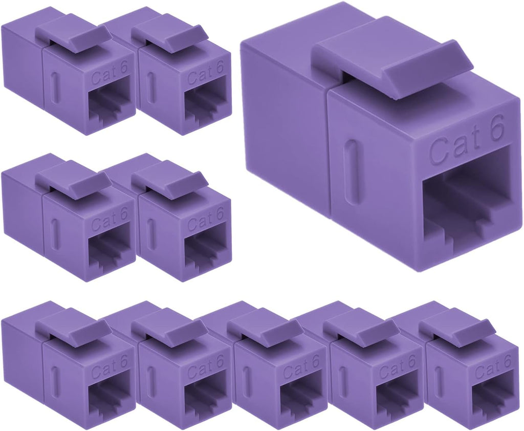 Cat.6 RJ45 Inline Coupler Female-Female 50-Pack Orange T5267