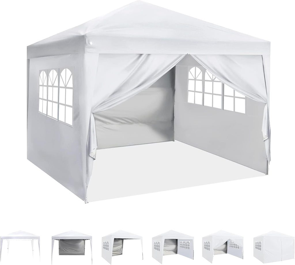 10'x10' Pop Up Canopy with Sidewalls, Royal Blue U80058