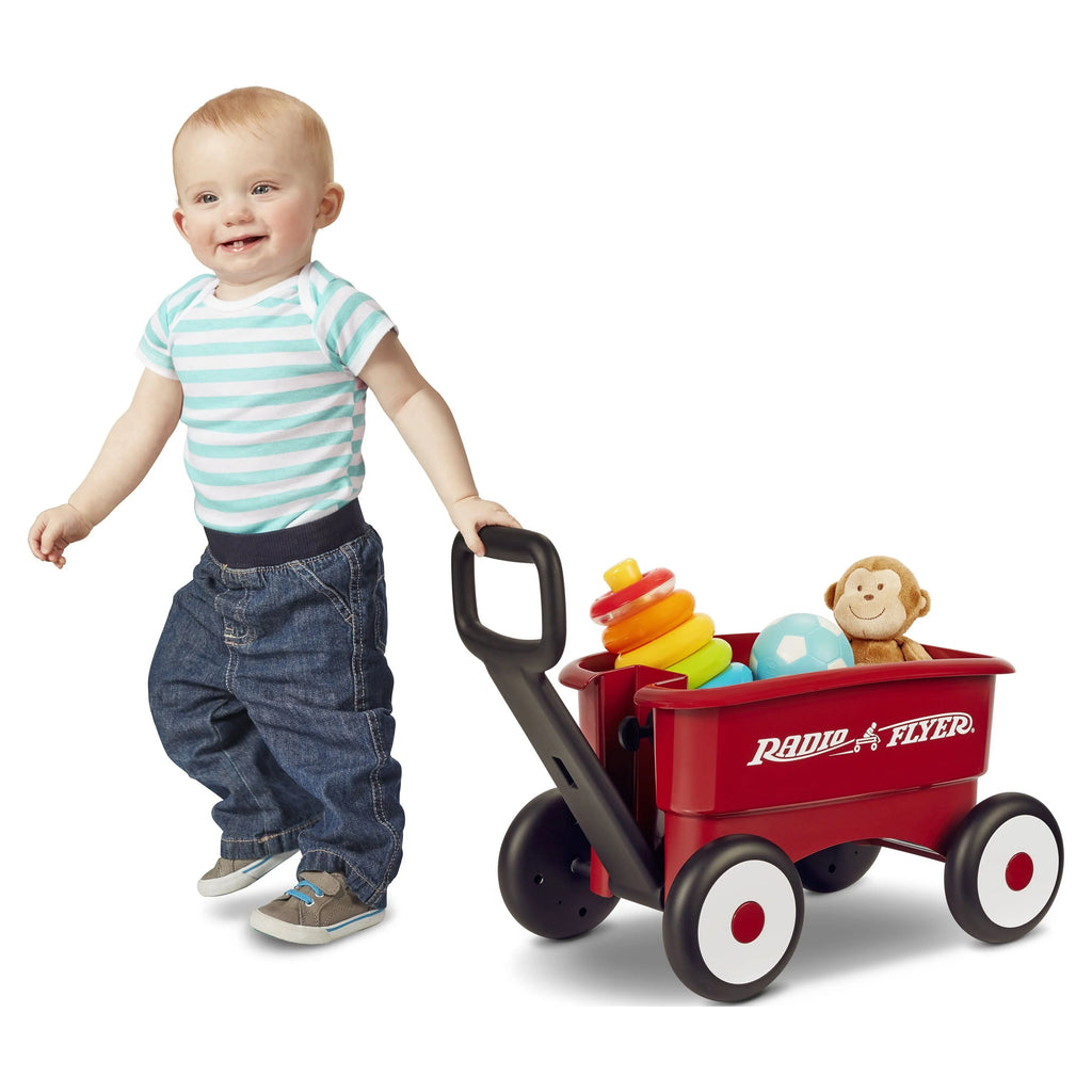Red 2-in-1 Play Wagon Push Walker R816698