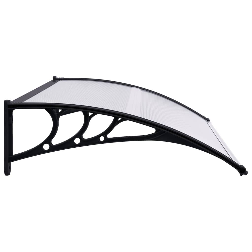 Door Canopy Black and Transparent 118.1x22x31.5x22 PC M772