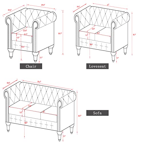 Modern Fabric Tufted Sofa F76958