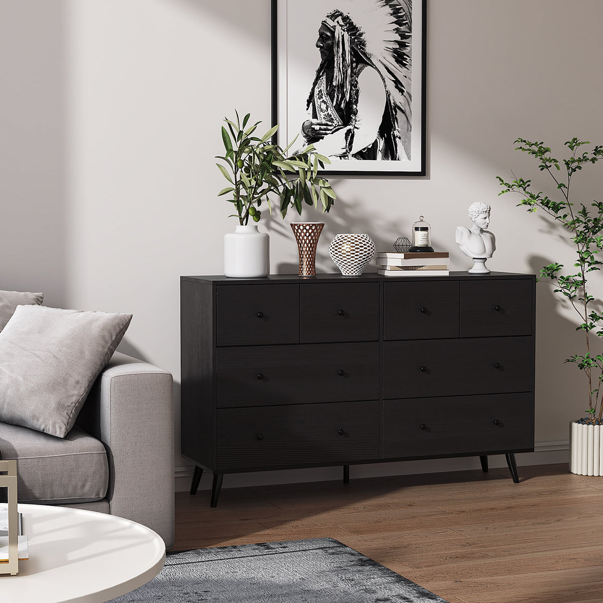 Black 8 Drawer Dresser Q402447