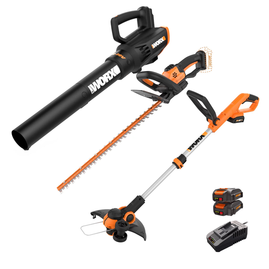 Cordless Leaf Blower, Hedge Trimmer, & Weed Trimmer Combo Kit M3242