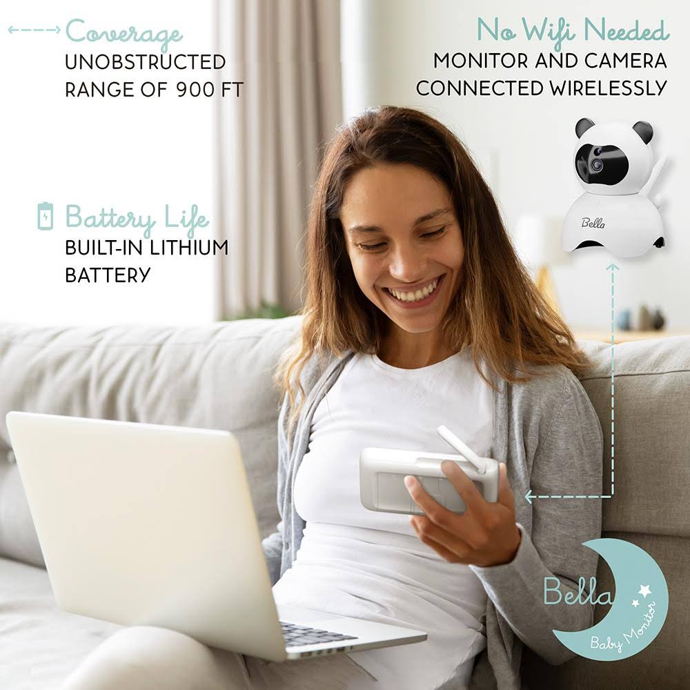Video Baby Monitor 5 LCD Camera 2 Way Audio Night Vision W85878