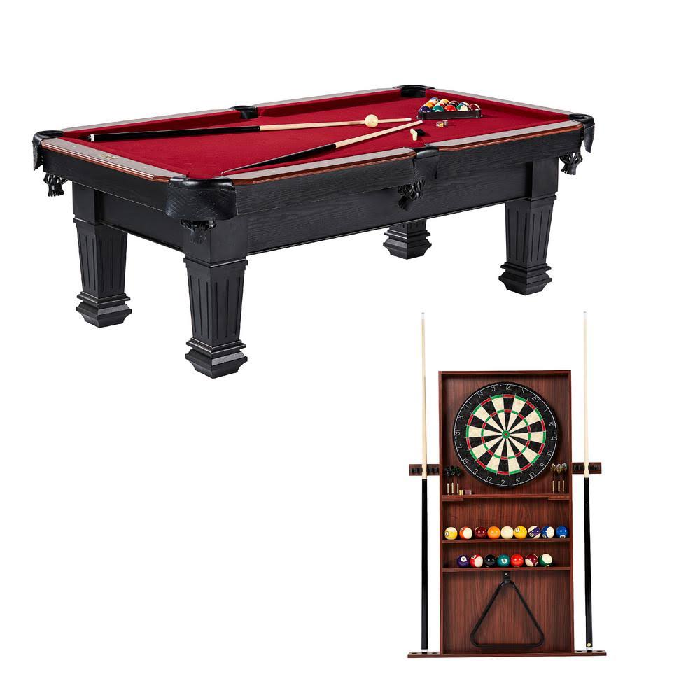 Billiard Table with Cue Rack and Dartboard Cabinet M641