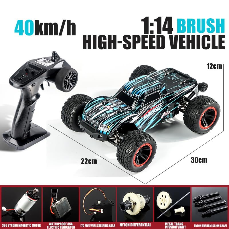 1:14 Scale High Speed RC Truck with 2 Rechargeable Batteries M966