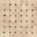 Polished Crema Cappuccino Marble Mosaic Tile J381409