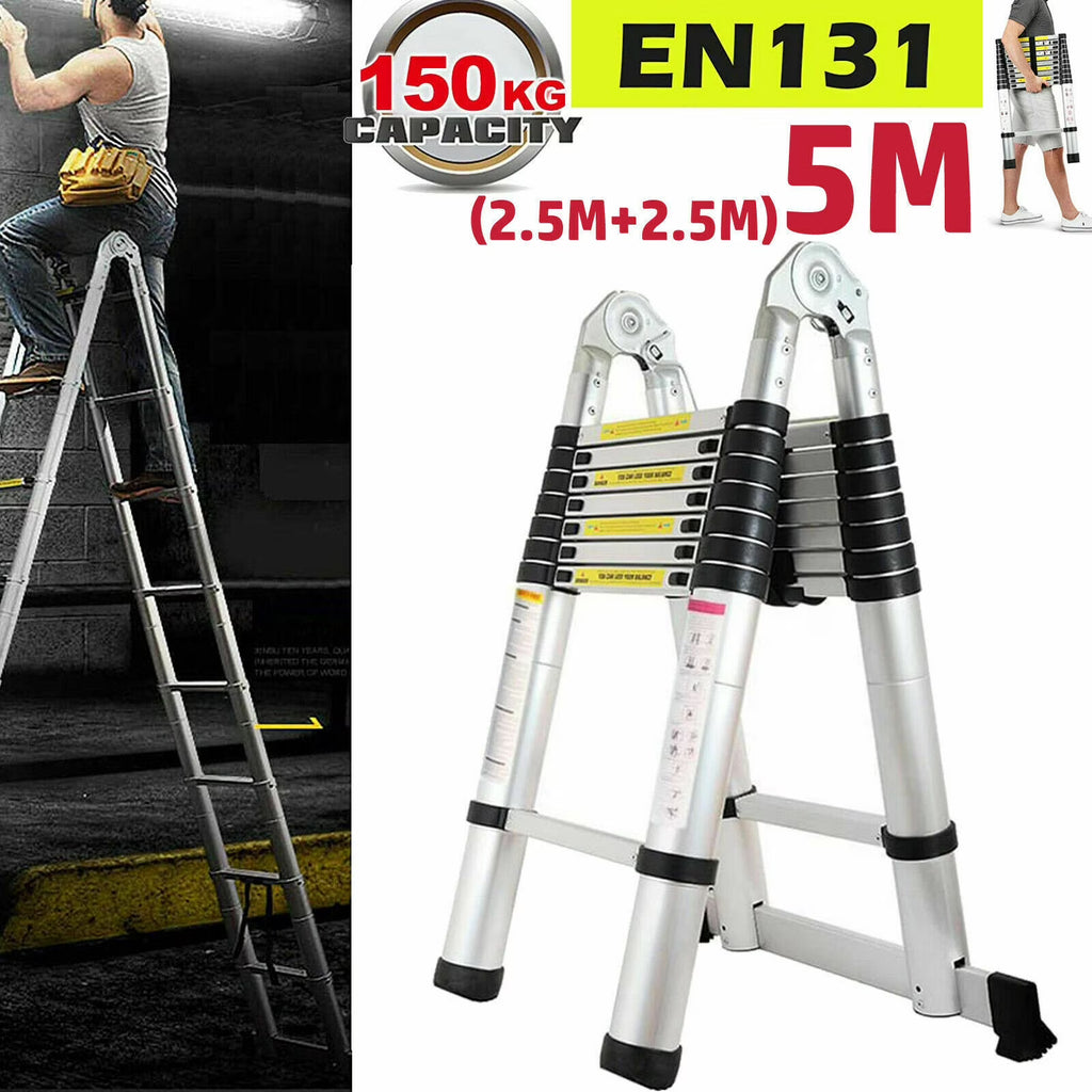 16.5Ft Aluminum Telescoping Ladder, 330lbs Load Capacity A55654