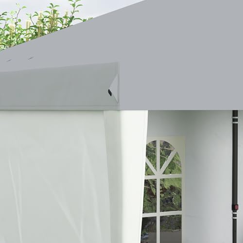 10' x 20' Pop Up Canopy Tent with 4 Sidewalls, White D906921