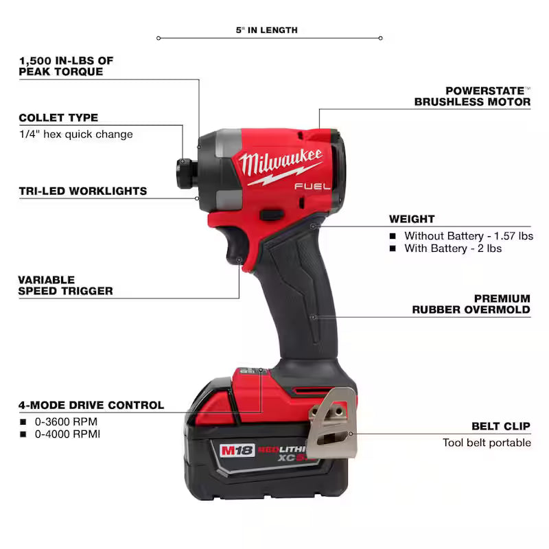18-Volt Lithium-Ion Brushless Cordless Combo Kit 2-Tool with 2 Batteries Charger 4-1/2in. to 5in. Grinder L36301