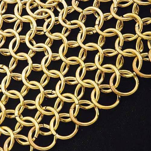Plated Brass Mail Armor Coif Z556