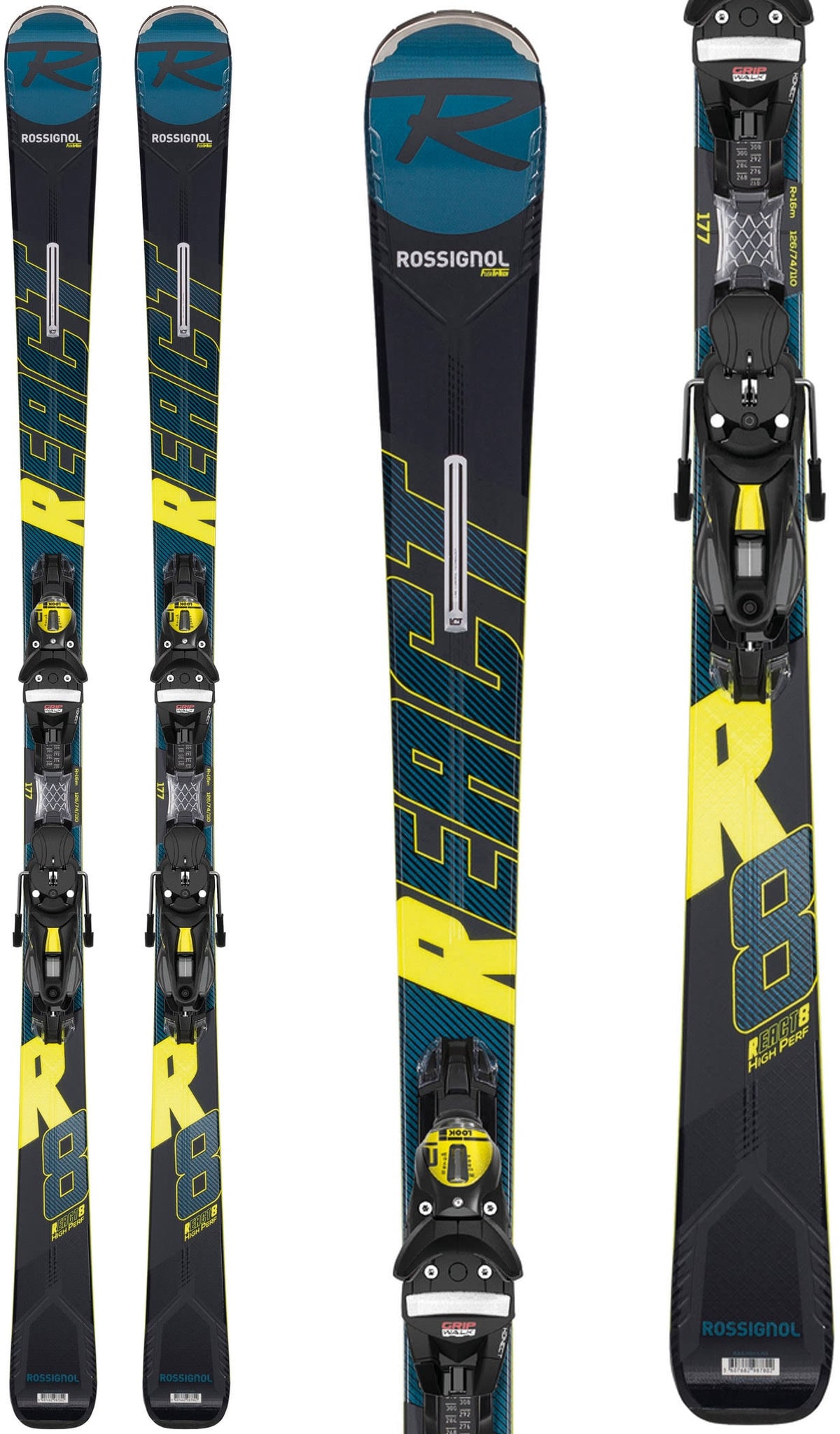 React R8 HP Skis with NX 12 GW Bindings A6119