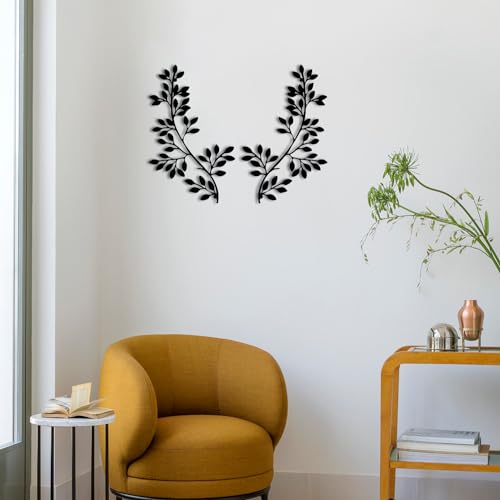 2 Pieces Metal Olive Branch Leaf Wall Decor M762