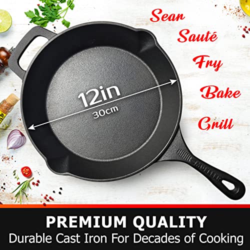 Pre-Seasoned Heavy-Duty Cast Iron Skillet 10-inch S860