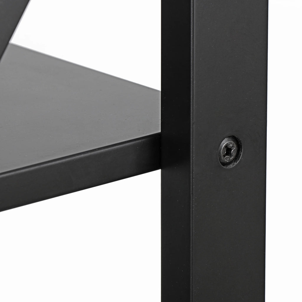 Black Rectangle End Table with Storage Shelf U440277