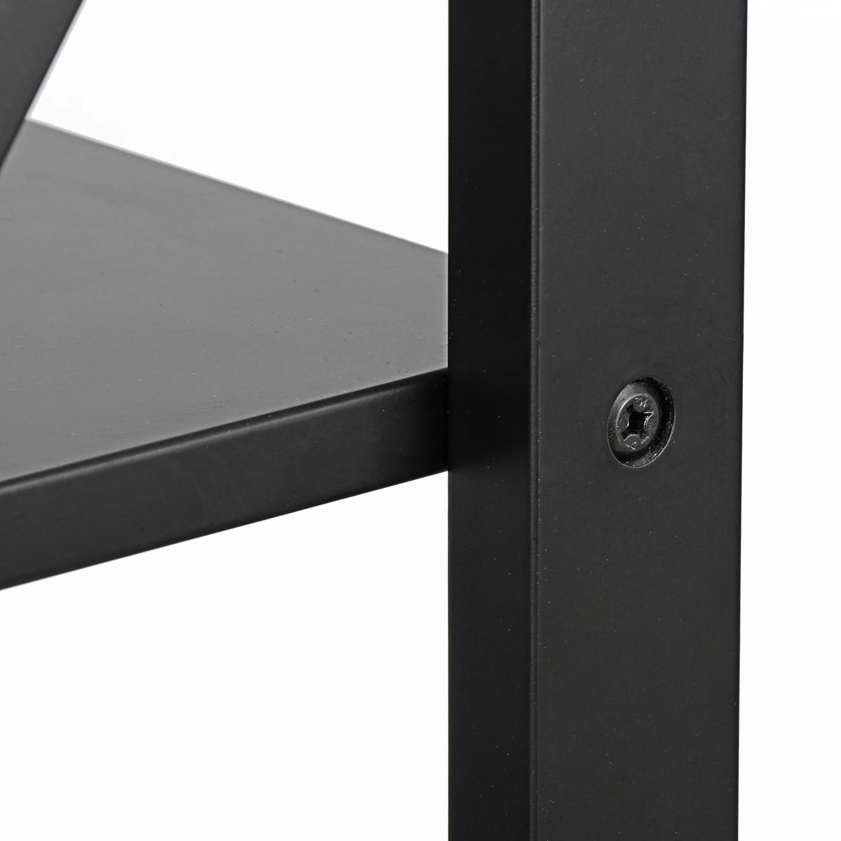 Black Rectangle End Table with Storage Shelf U440277