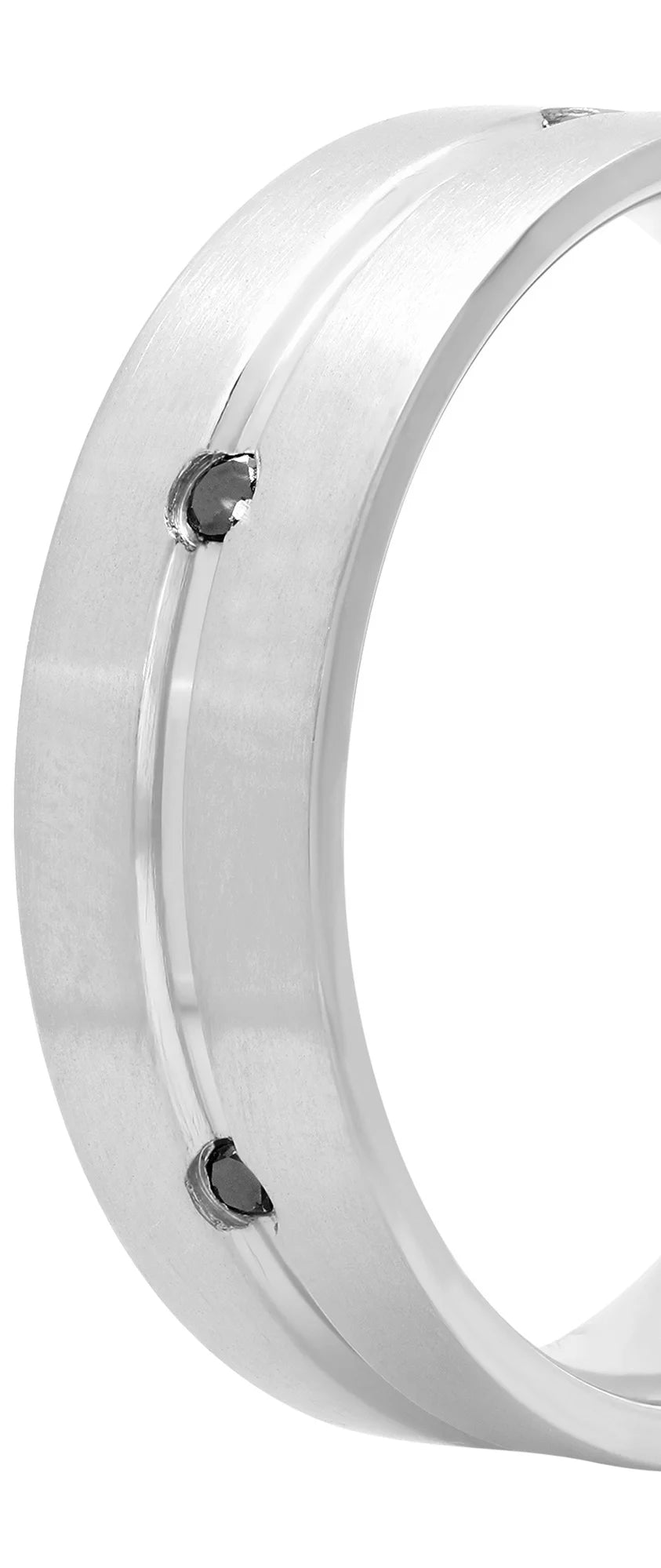 Titanium Black Diamond 7mm Wedding Band O135827