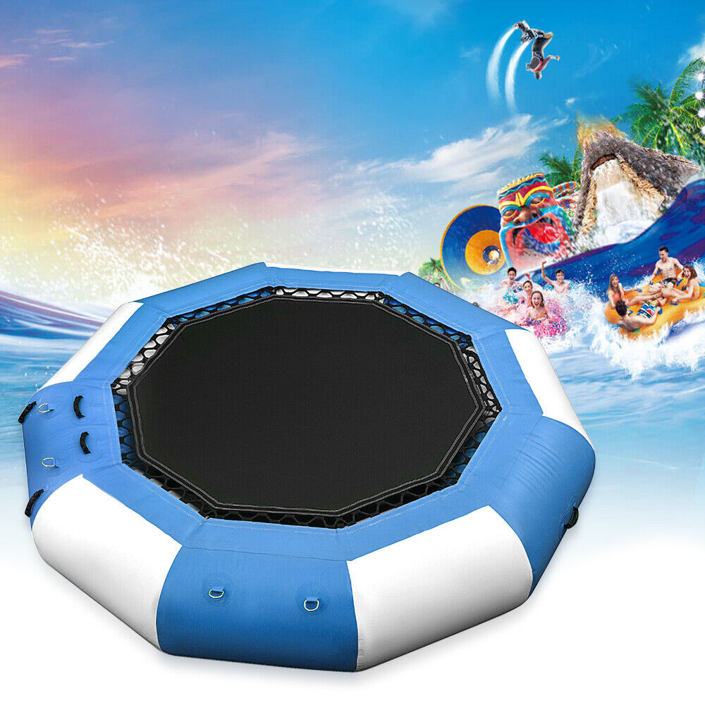 17Ft Inflatable Water Trampoline Bouncer Jump Float Platform 880lb V5623