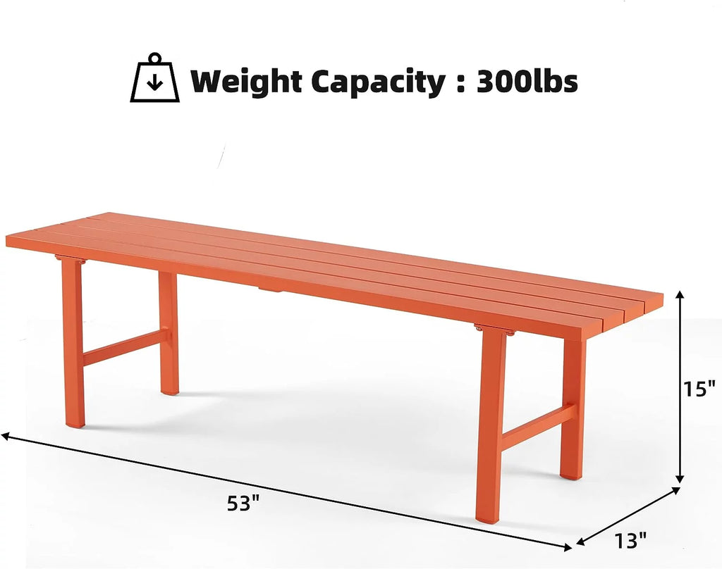 Aluminum Weatherproof 2-Person Outdoor Bench K7436