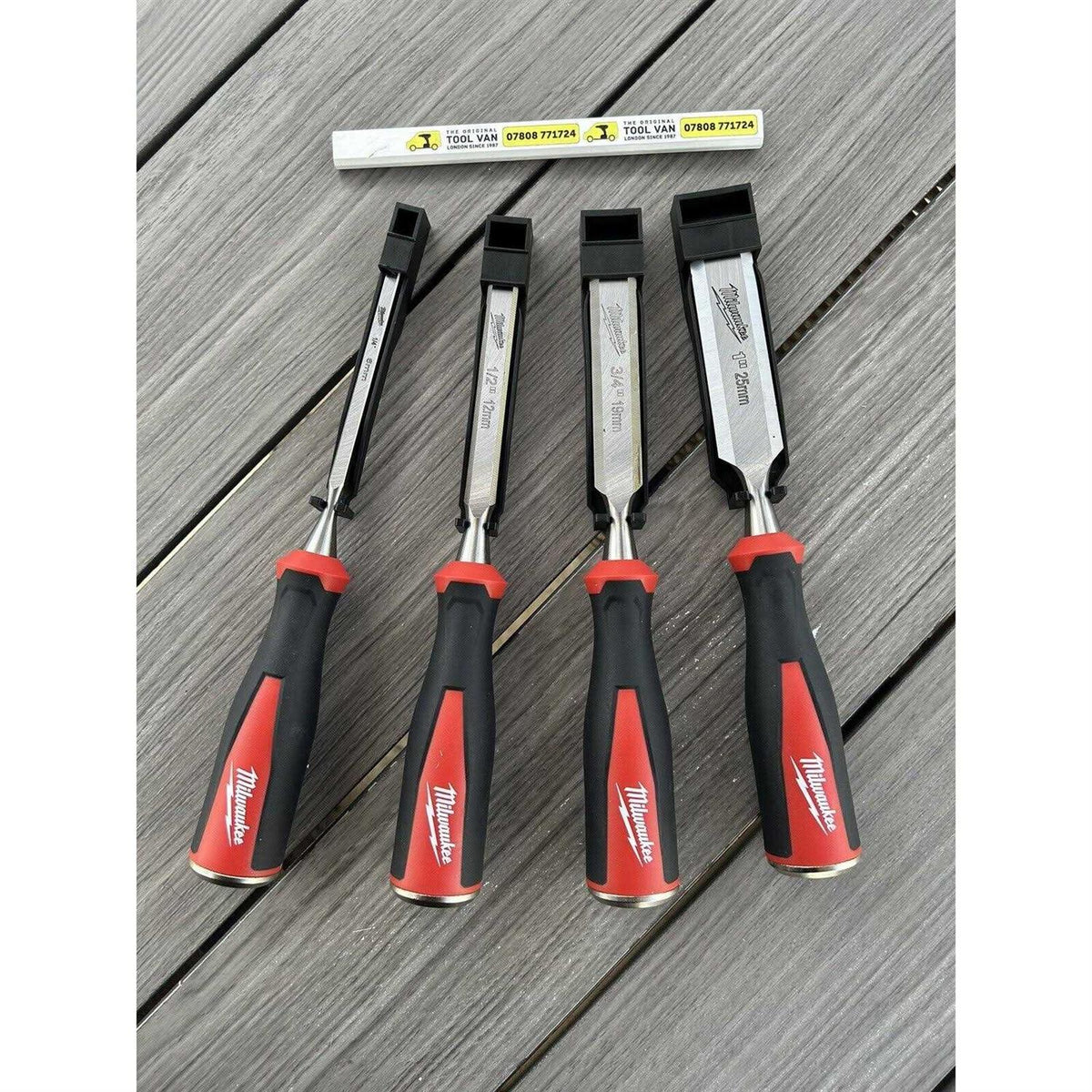 4 Piece Beveled Edge Chisels Set M48363