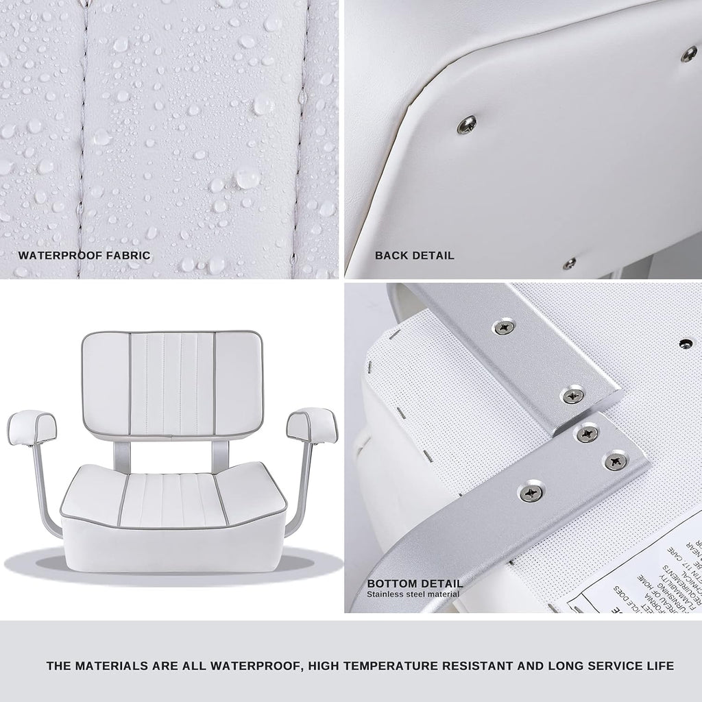 Grey Boat Seat With Arm Rest W9104
