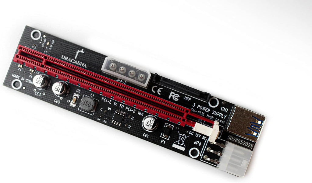 2 Pack PCIE Riser Adapter Card 16X to 1X V647