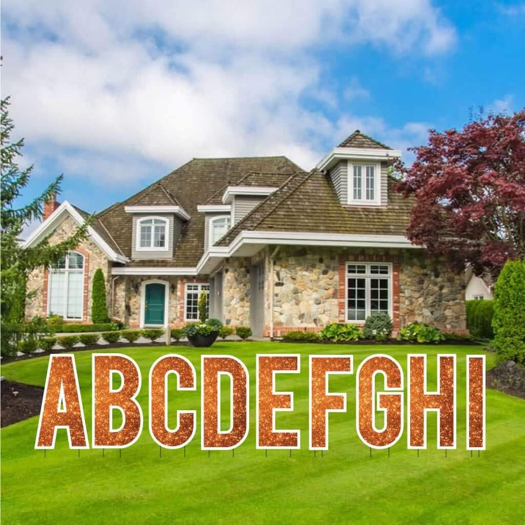 18 inch High Waterproof Plastic Alphabet Yard Decoration, Pack of 2 Q54624