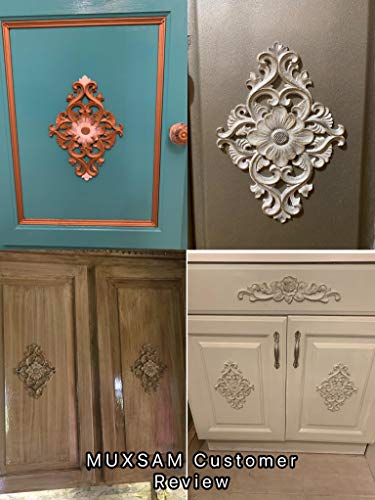 Wood Carved Appliques, 2Pcs Wooden Decorative Onlays, 15x10.5cm M627025