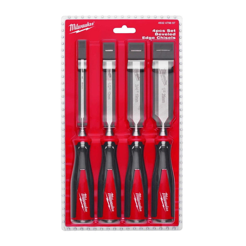 4 Piece Beveled Edge Chisels Set M48363