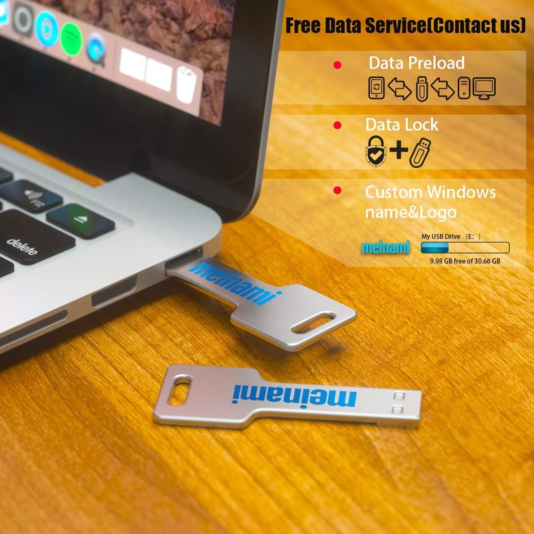 25 Pack Customized Metal USB Flash Drive Z3830