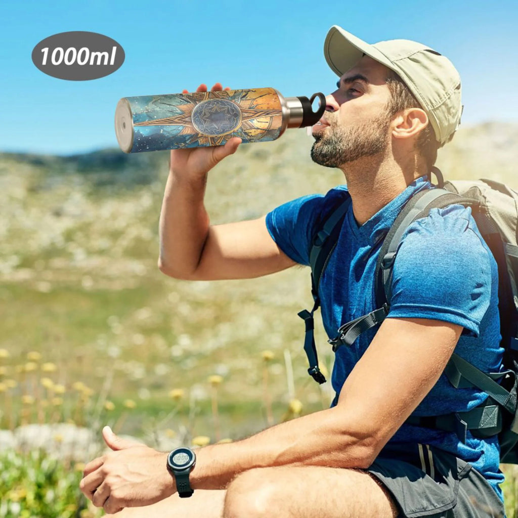 20 oz Insulated Stainless Steel Water Bottle with Straw Lid J3022