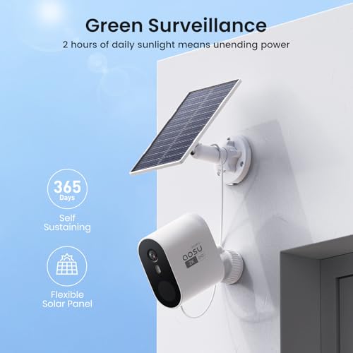 Solar Security Cameras Wireless Outdoor 2K QHD 4-Cam Kit U800634