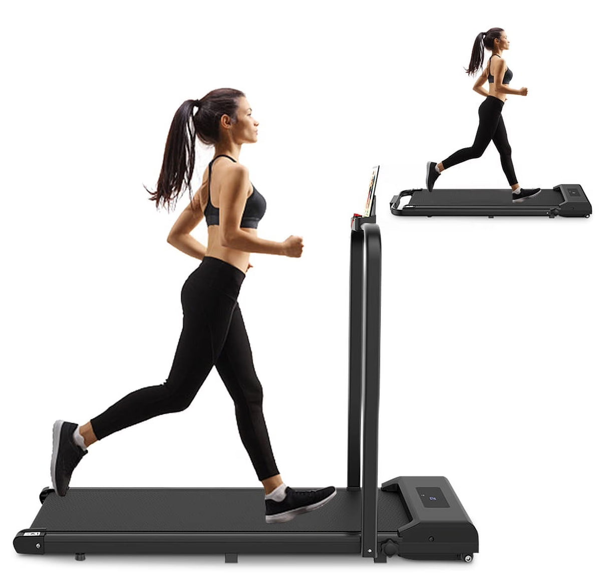 2 in 1 Under Desk Folding Treadmill, 6.25 MPH, 265 Lb Capacity V2202