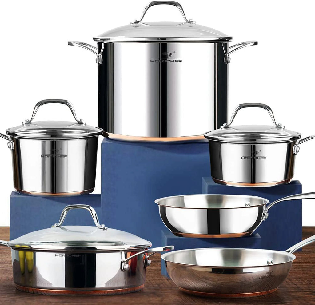 10-Piece Nickel Free Stainless Steel Cookware Set P97447