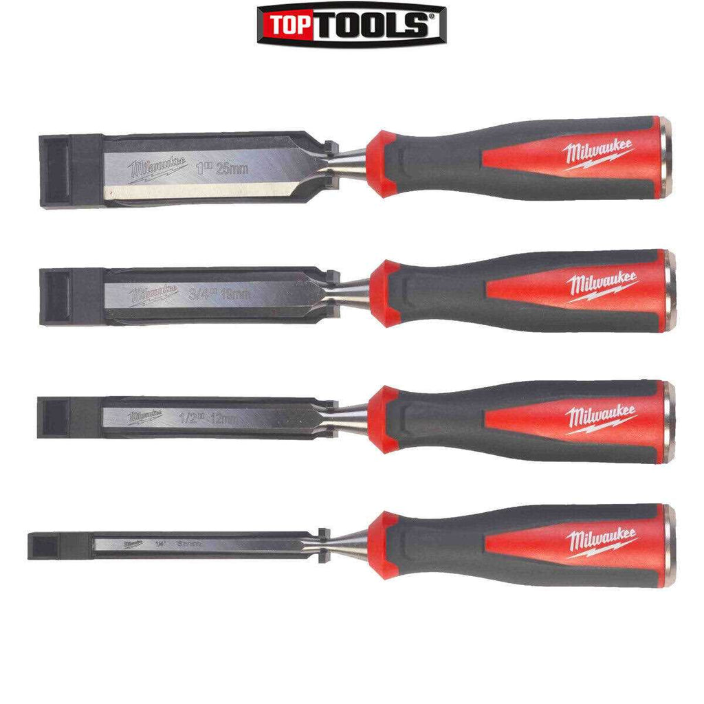 4 Piece Beveled Edge Chisels Set M48363