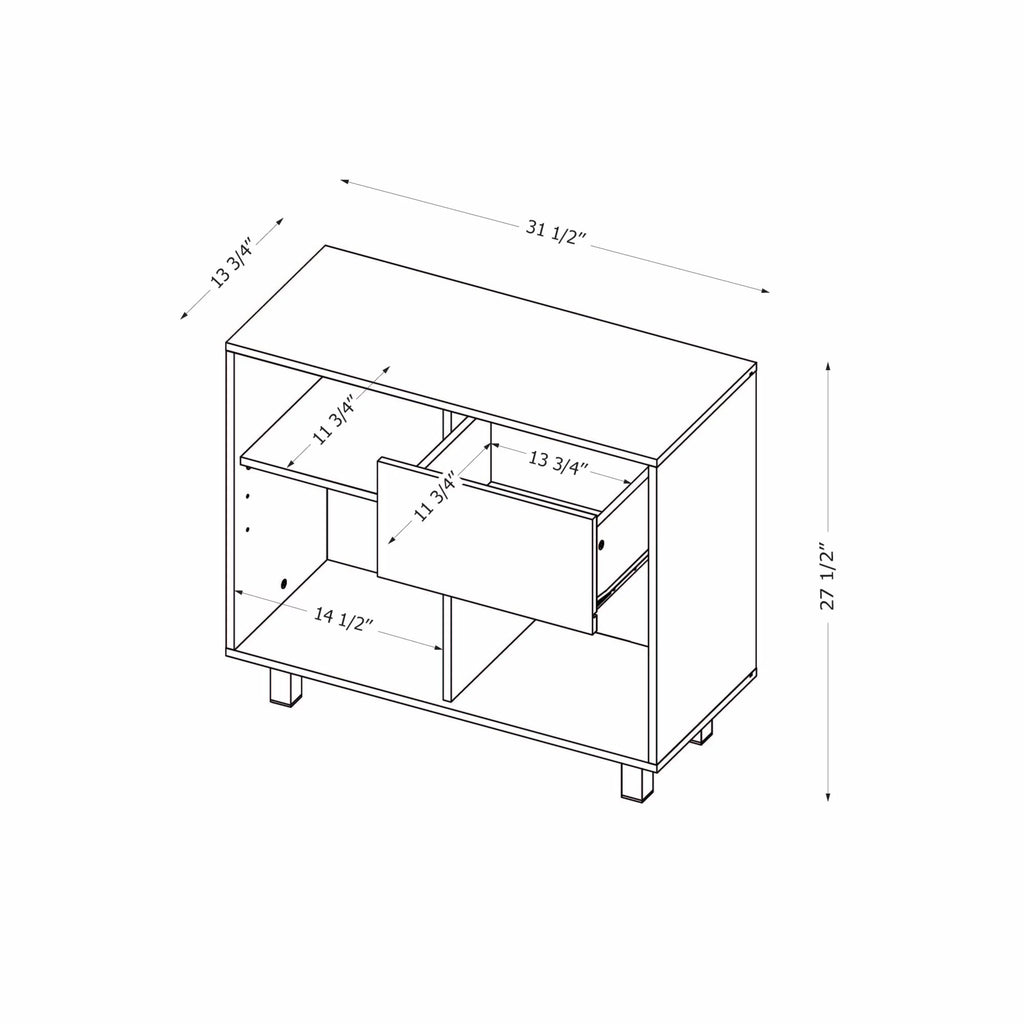 Contemporary Natural Walnut Storage Unit E127