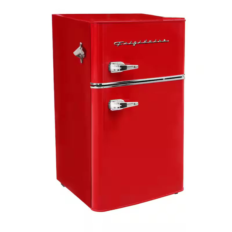 3.2 cu. ft. 2 Door Retro Mini Fridge in Red T753152