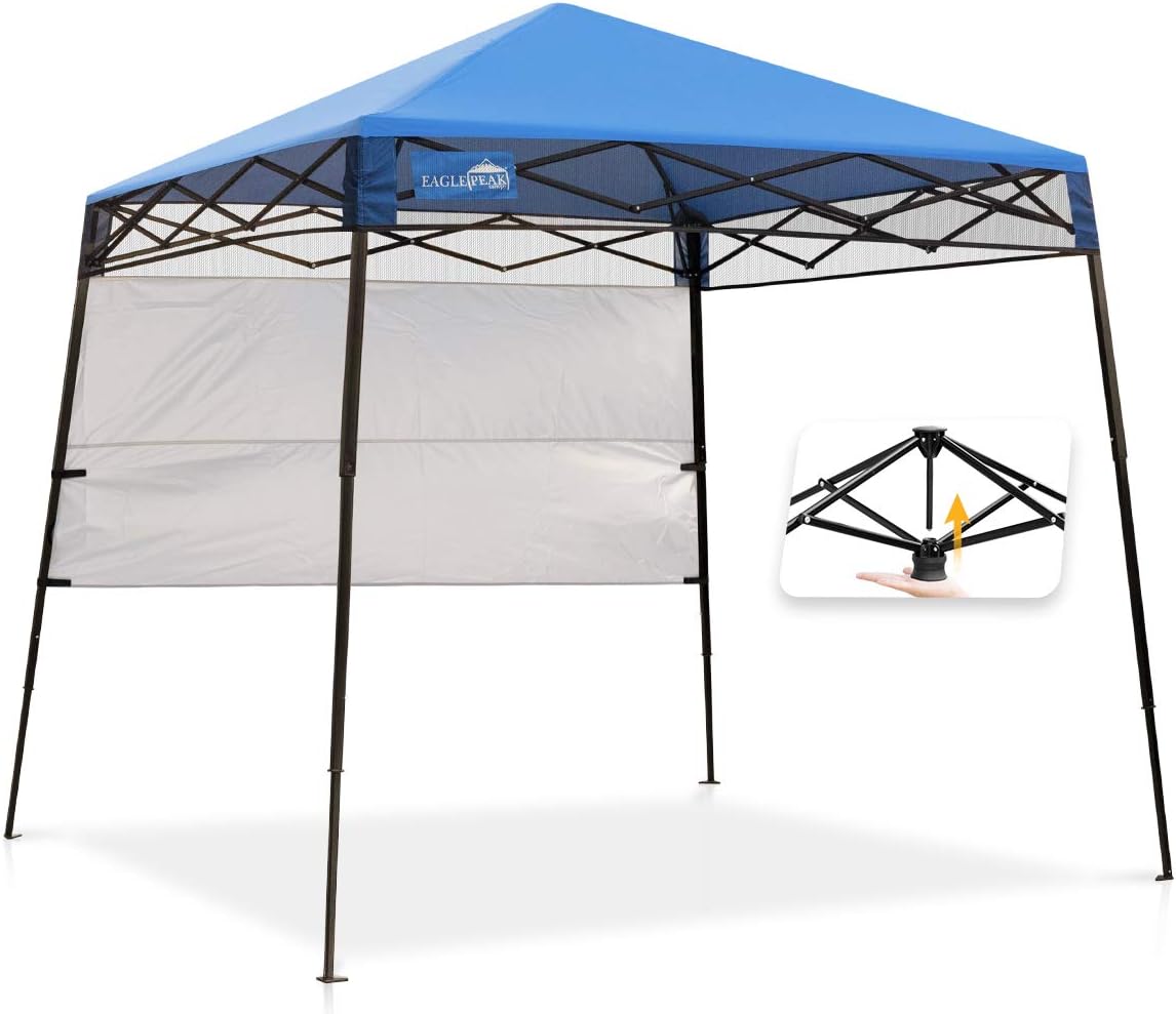 Blue Slant Leg Compact Canopy with Backpack F216