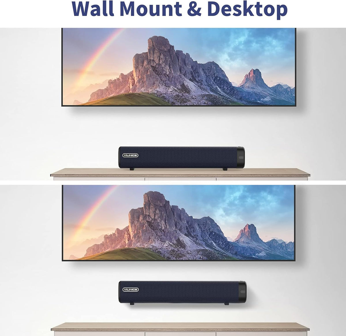 2 Pc 16-Inch Sound Bar with Wireless Bluetooth 5.0 L79814