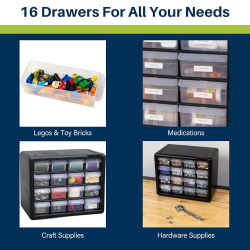 24-Drawer Plastic Storage Cabinet Black B5295