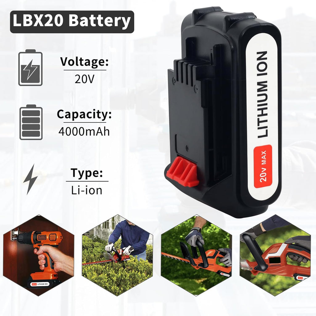 2-Pack 20V 4.0Ah Lithium Battery K6543